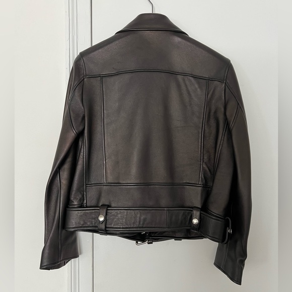 SOLD Acne Studios New Merlyn Black Leather Jacket - Size 34 - Picture 2 of 5